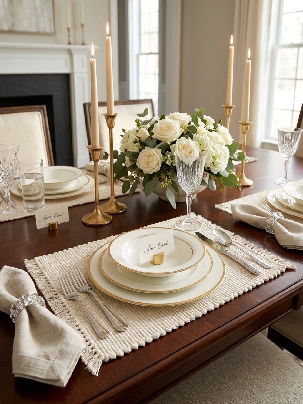 Woven Cream Cream Colored Placemats
